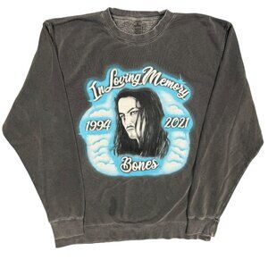 Team Sesh Bones "In Loving Memory" Graphic Crewneck Sweatshirt Merch Grey Large